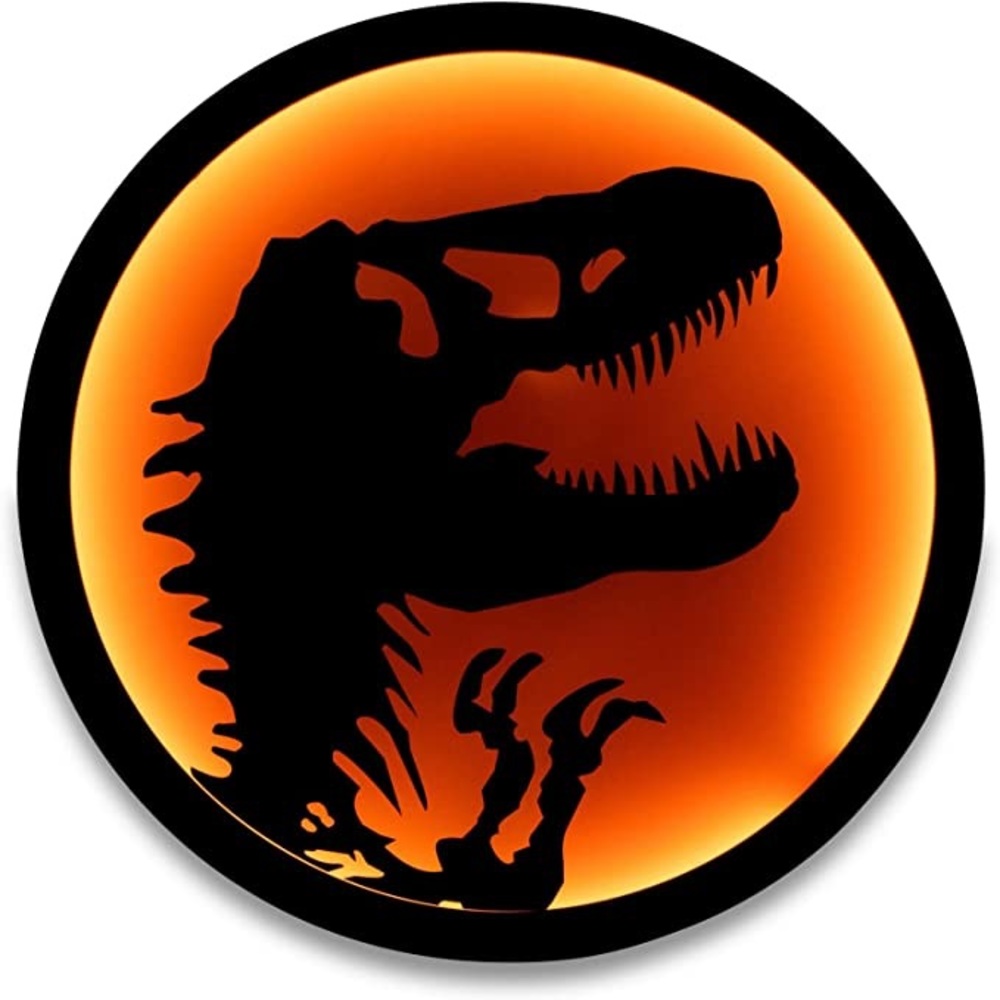 Jurassic Park T-Rex Logo LED Wall Light Sign